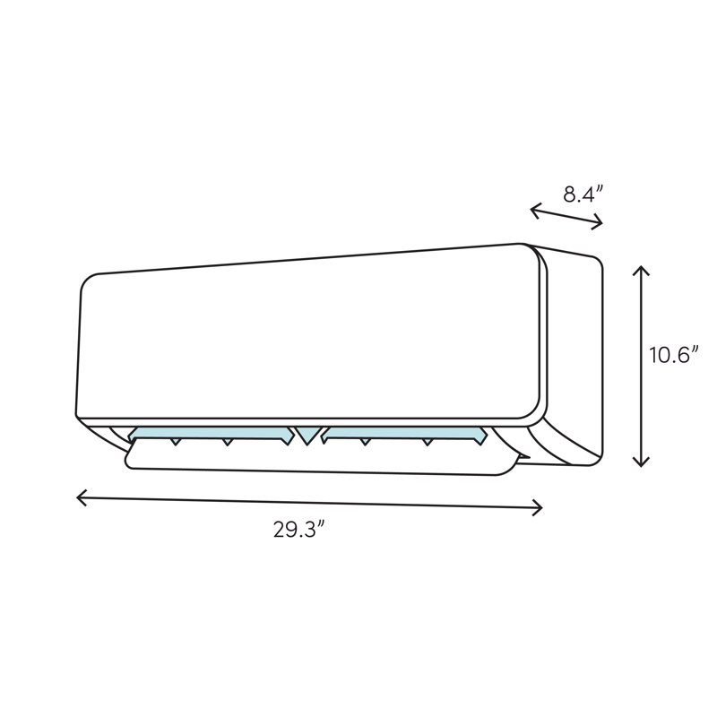 Air-Con 9000 BTU White Ductless Mini-Split Heat Pump with Remote