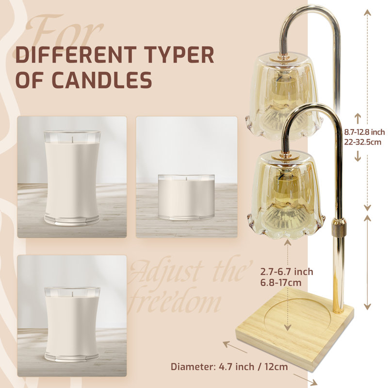 Candle Warmer Lamp With Timer Dimmer Adjustable Height For New Home Decor, Candle Warmer For Women Mom Christmas Mother's Day Gfit