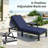 4-Piece Outdoor Aluminum Chaise Lounge Set with Adjustable Backrests, Side Tables and Cushions-102592773