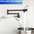 Wall Mount Pot Filler Faucet - Matte Black, Single Hole, 360 Rotation, Two Handles, Stretchable Arm, Kitchen Stove Black Mounted Swing, Brass, Use-1312097010