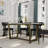 Luxury 70 Inch White Sintered Stone Dining Table With Brushed Bronze Base-525071313