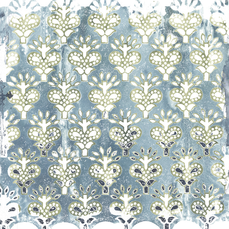 Carrelage fleur en pierre VI, H 30 po x l 30 po