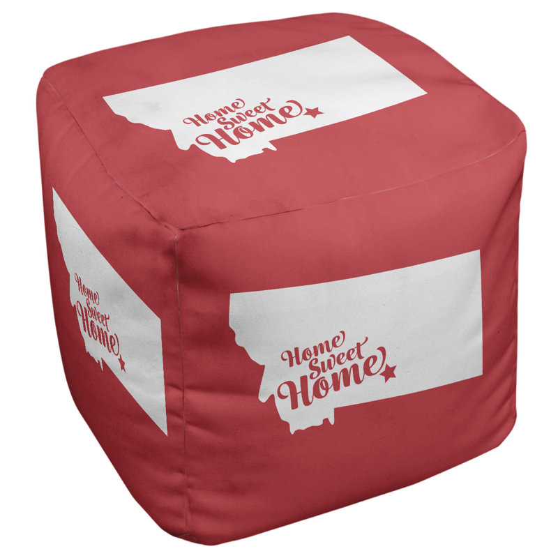 Repose-pieds cube bills, Rouge