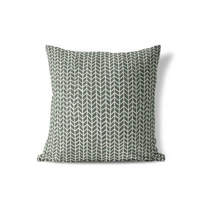 Coussin en plumes à chevrons