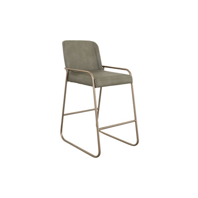 Structure en bois et base en métal, tabouret de bar rembourré