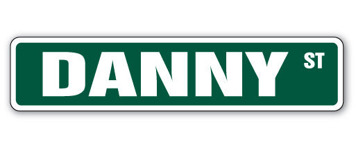 Plaque de rue Danny en plastique robuste 4 po x 18 po