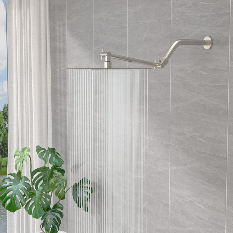 Pomme de douche carrée 10 pouces avec bras de douche réglable