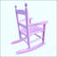 Chaise berçante intérieure ou extérieure