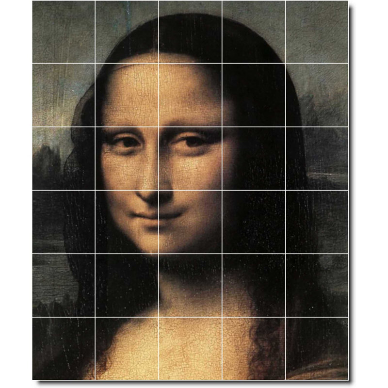 Carreau de céramique décorative 21,25 po x 25,5 po 4,25 po x 4,25 po, Femme 05496