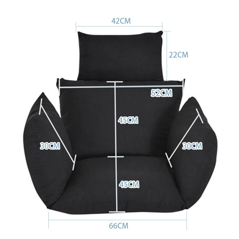 Garden Seat/Back Cushion, Black