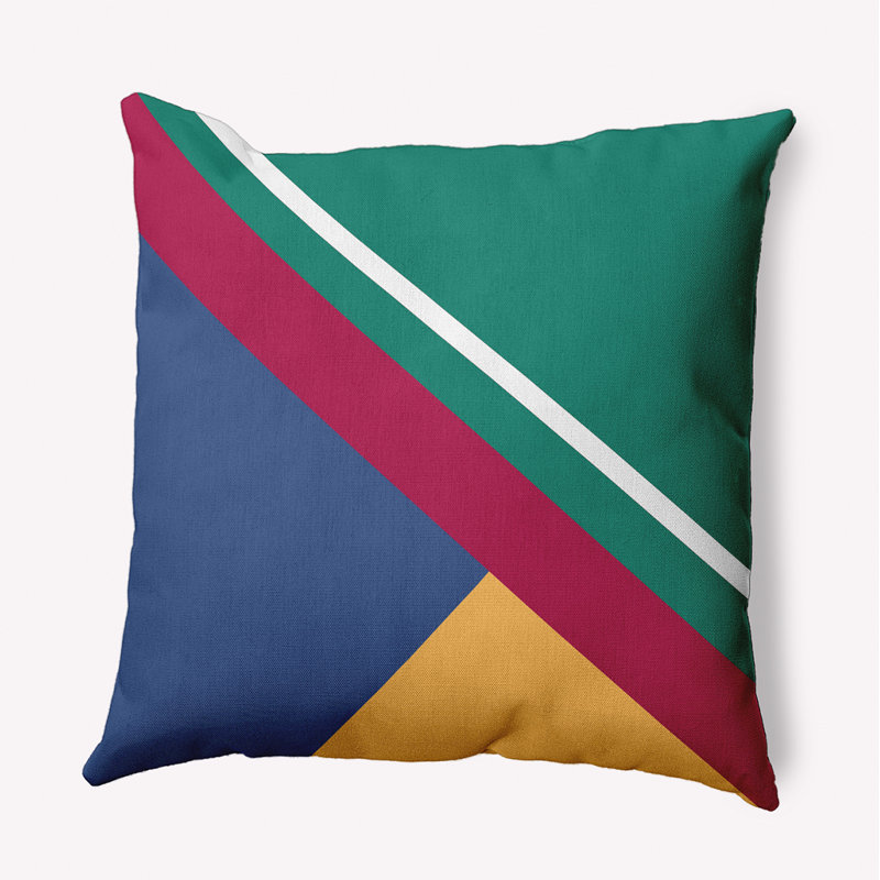 Housse et insert de coussin décoratif carré en polyester pour l'intérieur et l'extérieur, 18 po x 18 po, Vert trèfle
