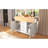 White Kitchen Island With 2 Drop Leaf, 5 Movement, Electrical Outlet, Folding Dining Table, 3 Drawers, Spice Holder, 55.7'' Spacious Rolling 5 Wheels, Power-622638415