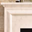 Foyer électrique en bois massif beige