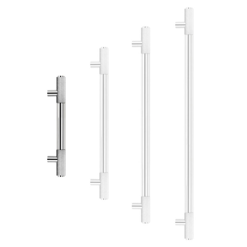 Modern Industrial Appliance Pull, Polished Nickel, 18"