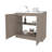 Haivana Utility Sink Base Cabinet With Double Doors And Interior Shelf, White Oak