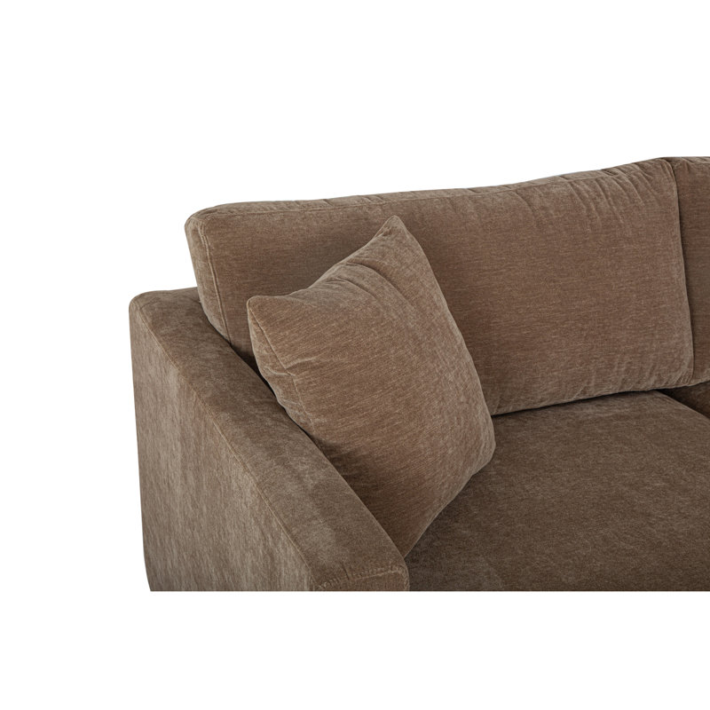 Bryn Upholstered Sectional, Camel Polyester, Right Hand Facing