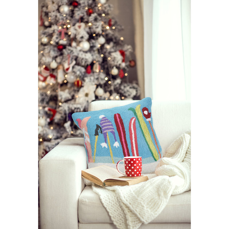 Gone Skiing Indoor/Outdoor Throw Pillow