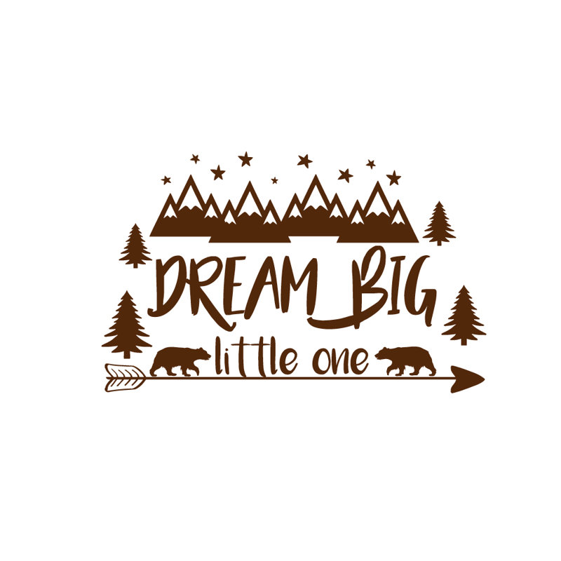 Décalcomanie murale big little rêve, Brun