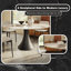 Table de salle à manger Mid-Century ronde pour 4-8 personnes avec plateau en pierre luxueux et piédestal sculptural élégant-1070403826-1070403836