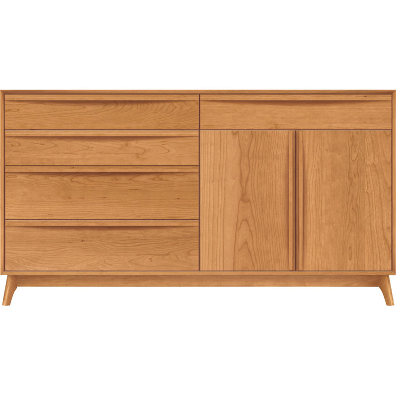 Catalina 66.13'' W Solid Wood Sideboard, Natural Cherry