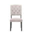 Chaises d'appoint (2) - Lin beige et gris, dossier haut, confort exceptionnel