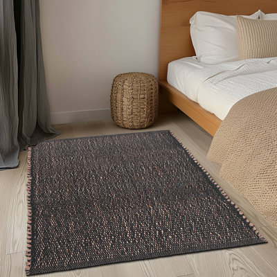 Tapis campagnard en jute et coton Colston