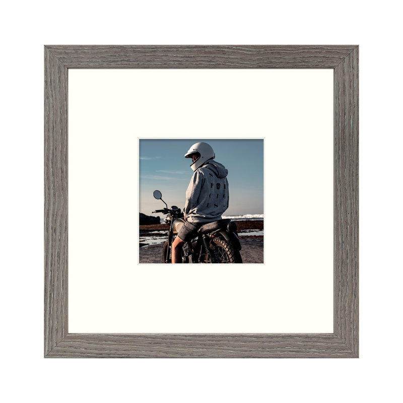 Cadre simple, gris, 8 po x 8 po