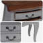 Bedside Cabinet Solid Mahogany Wood 48x35x64 cm