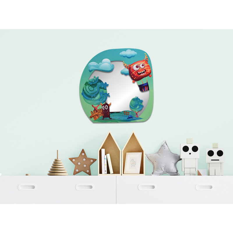Miroir d'appoint mural en bois Courtdale