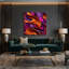 "Abstract Shapes" 71, art mural sur toile mauve-1417630002