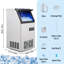 Machine à glaçons commerciale, machine à glaçons sous comptoir en acier inoxydable avec grande capacité de stockage de glaçons, machine à glaçons autoportante pour restaurant, bar, cafés, bureau à domicile