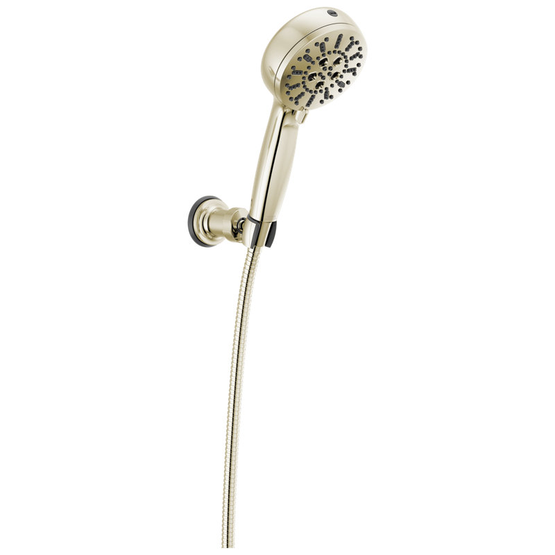 ProClean 7-Spray Wall-Mount Handheld Shower Head, High Pressure Spray Hand Shower with Hose, Lumicoat Polished Nickel