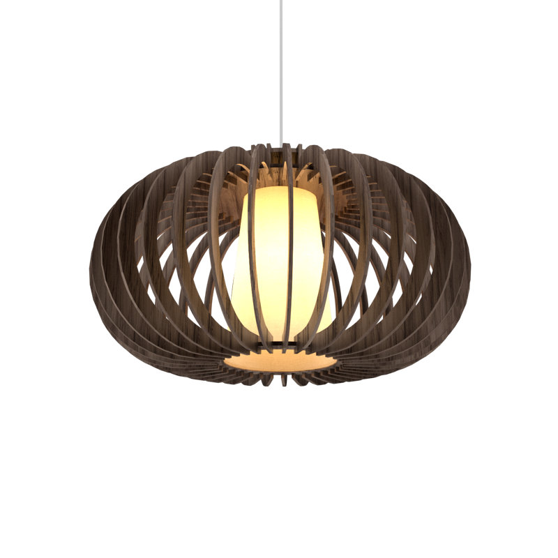 Stecche Di Legno 1 - Light Pendant, 16.38" H x 30.42" W x 30.42" D, American Walnut