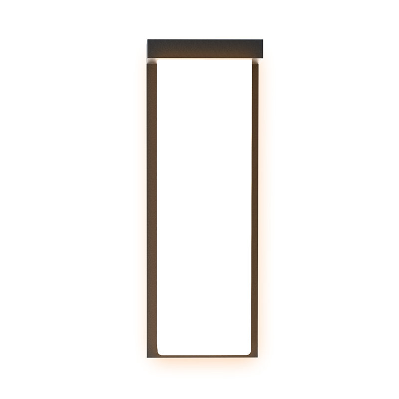LED Outdoor Rectangle Wall Light, 3 Wattage/Color Selectable, Waterproof, 18-22W Options