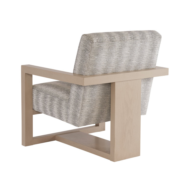 Fauteuil rembourré Sunset Key, Mélange de polyester gris clair / ivoire
