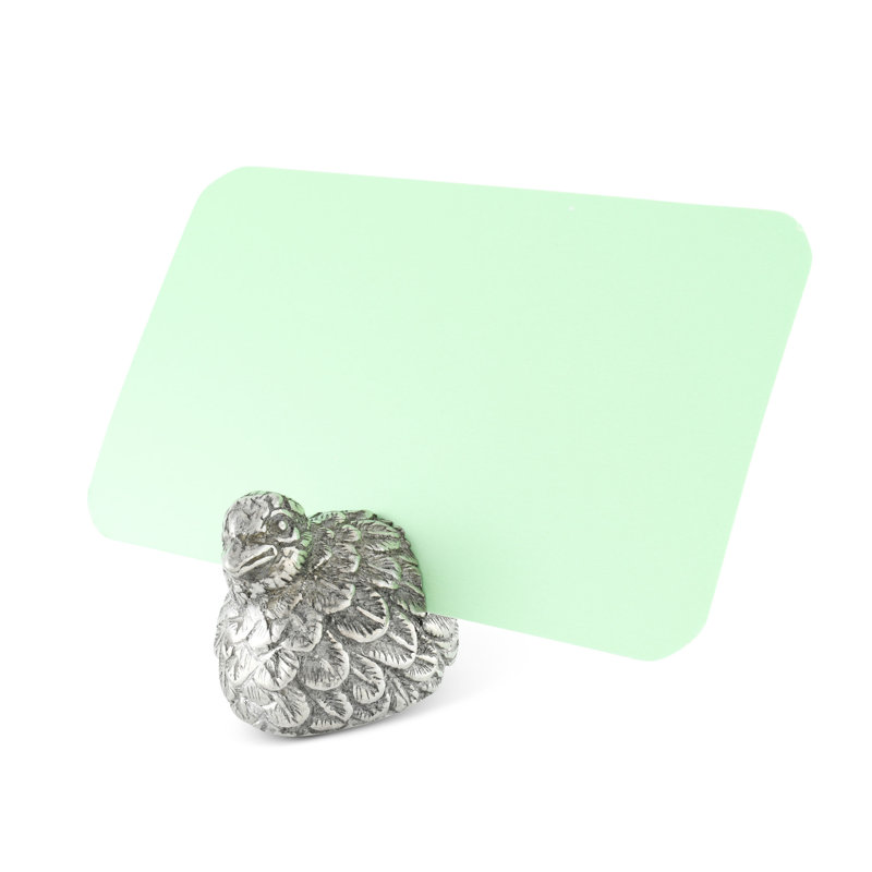 Morning Hunt Pewter Quail Place Setting Cheese Marker