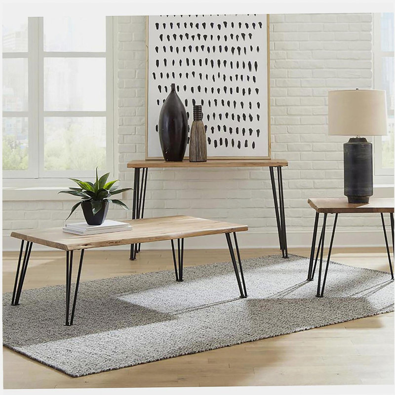 Natural and Sofa Table with Leg