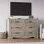 Commode 6 tiroirs 47,24 po en bois aggloméré avec poignée en métal Jennievieb-474195219