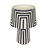  Minori Black Striped Papier Mache Table Lamp