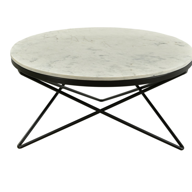 Haley Marble Coffee Table, Black