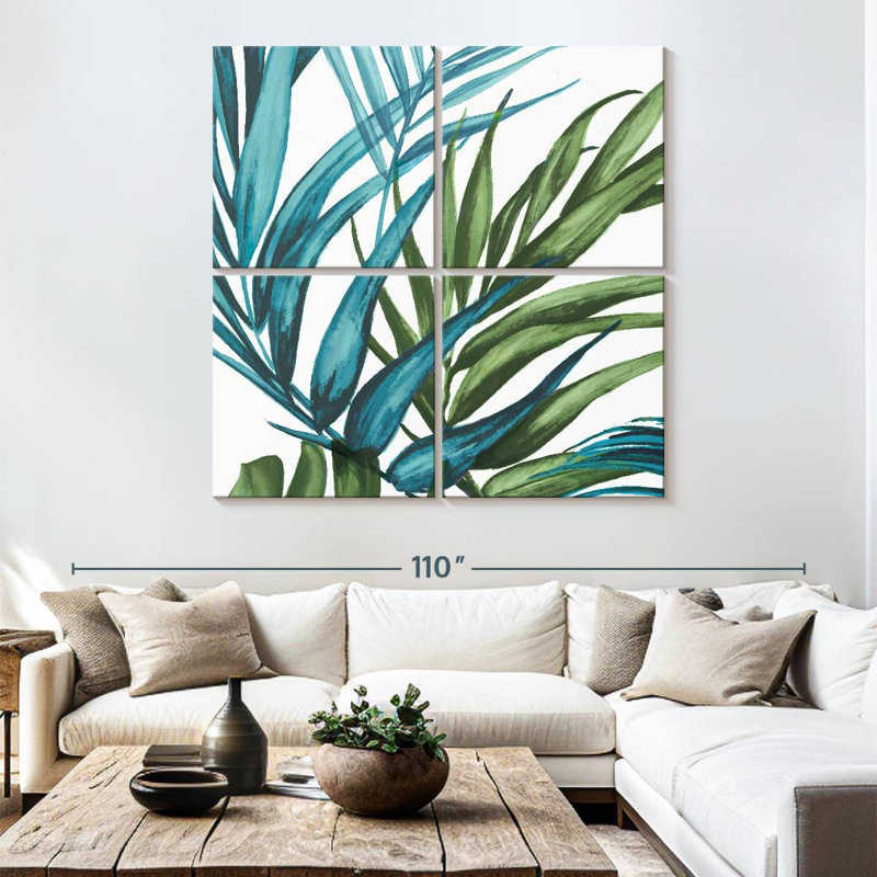 Harnek Palm Leaves II, H 74 po x l 74 po