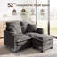 Canapé 52 po avec coussins et repose-pieds en chenille 52 po-132896304-132896306