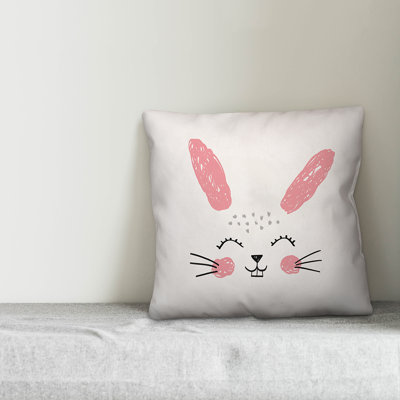  Reversible Bunny Throw Pillow