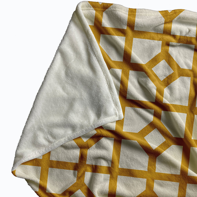 Renata Plain Weave / Muslin Throw Blanket, Yellow