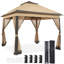 Abri de jardin escamotable de 11 pi x 11 pi avec 4 parois latérales en filet-112797804