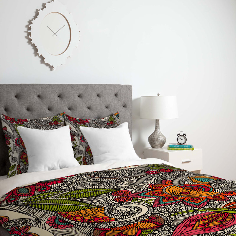 Valentina Ramos Modern & Contemporary Polyester Floral Duvet Cover, Twin