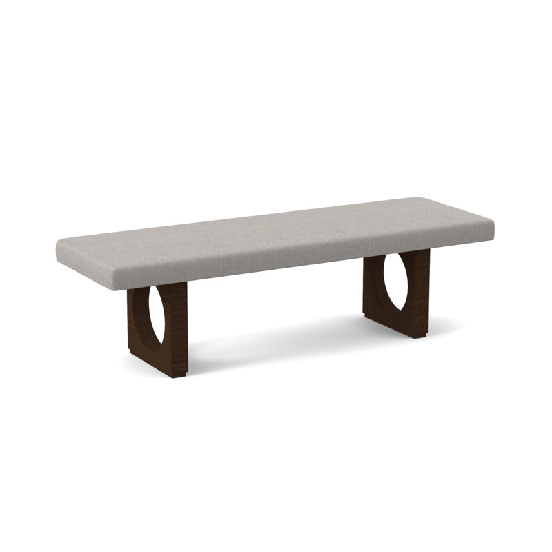 Void Upholstered Bench, American Walnut, Libby