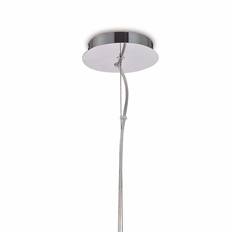 Bola 1 - Light Grey Sphere Pendant, 150cm H x 30cm W x 30cm D