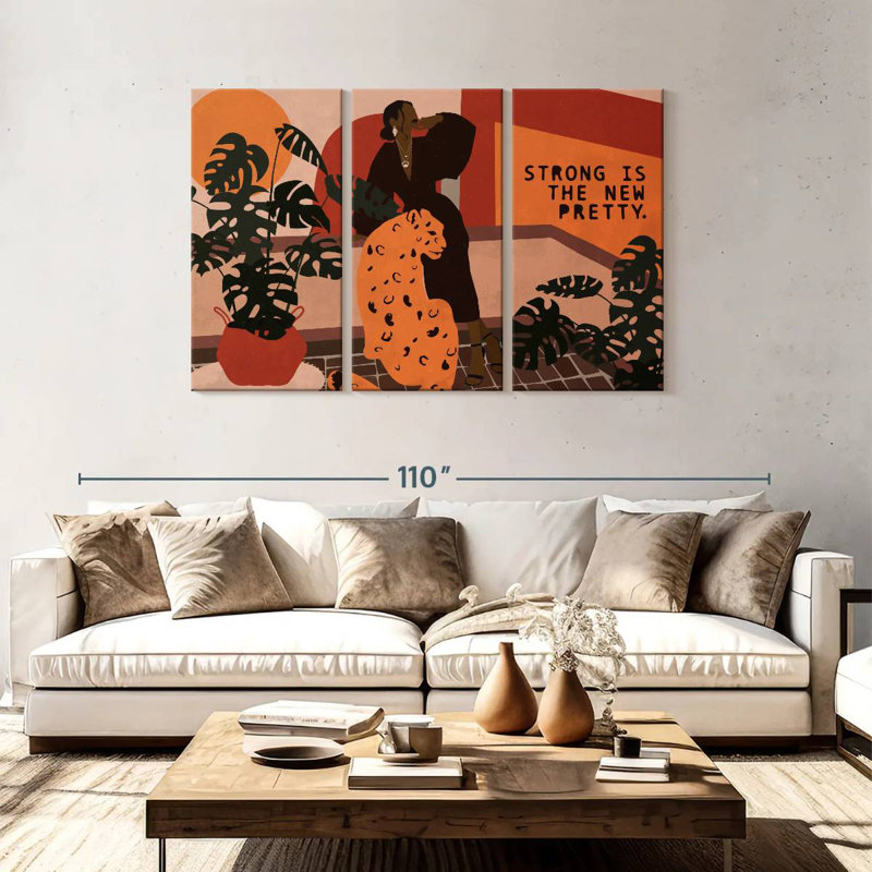 Strong African Woman, 48" H x 74" W