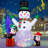 Christmas Inflatables 8 FT Snowman Inflatable Blow Up Penguins with Built-in Music Box & Rotating Colorful LED Lights